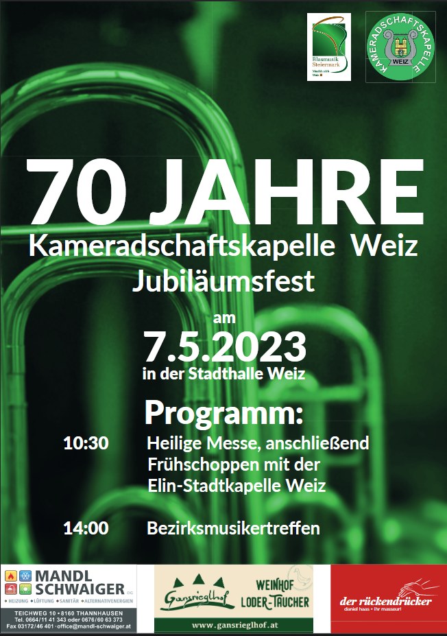70 Jahre Jubiläumsfest & Musikertreffen